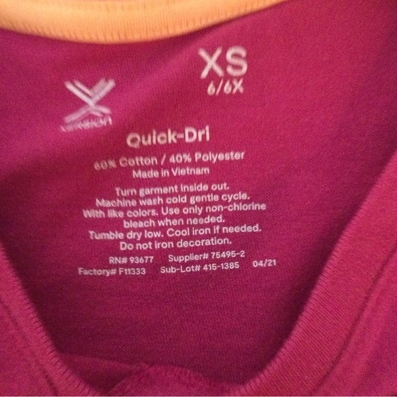 Girls quick dri xersion flex t shirt. - Picture 2 of 7